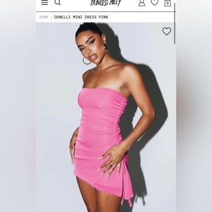 PRINCESS POLLY PINK SPARKLY MINI DRESS size 0